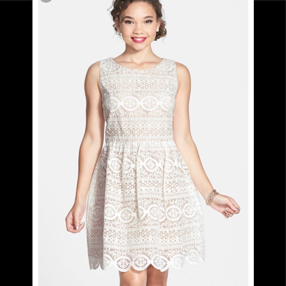 Soprano Fancy Lace Skater Dress